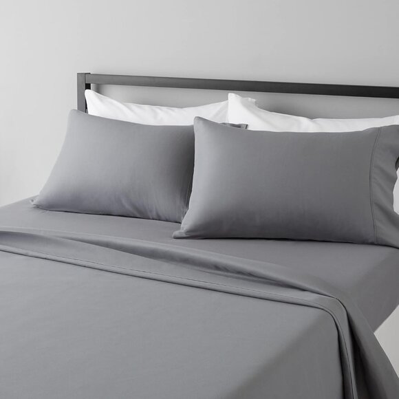 BRAND NEW Bed Sheet Set Breathable, Wrinkle-free Microfiber 4 Piece Gray